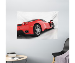 Red Super Sports Car Wide Tapestry