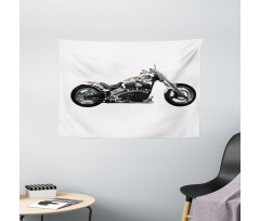 Motorbike Power Ride Wide Tapestry