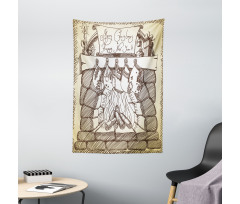 Christmas Sketch Stocking Tapestry