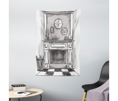 Greyscale Cozy Edge Home Tapestry