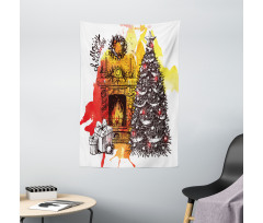 Christmas Sketch Tapestry