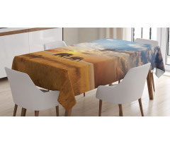 Elephants Untouched Land Tablecloth