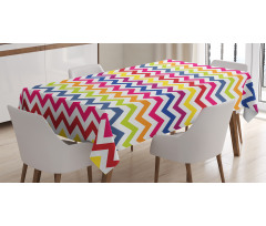 Rainbow Chevron Fun Tablecloth