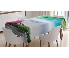 Spa Sand Orchid Flower Tablecloth