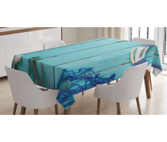 Nautical Ocean Scenery Tablecloth