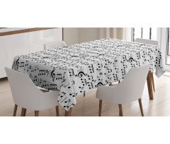 Abstract Clef Sheet Tablecloth