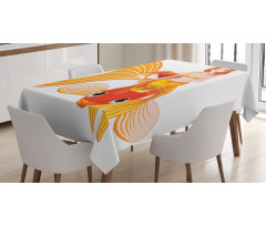 Princess on Goldfish Tablecloth