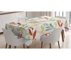 Abstract Modern Leaves Tablecloth