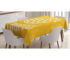 Exotic Pineapple Summer Tablecloth