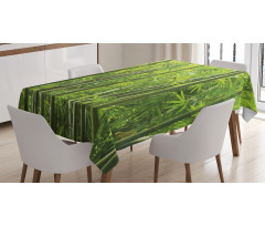 Exotic Tropical Bamboo Tablecloth