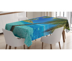 Palm Trees Sea Beach Tablecloth