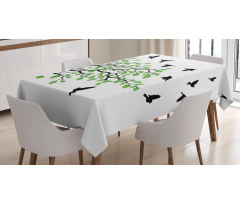 Flying Birds Spring Peace Tablecloth