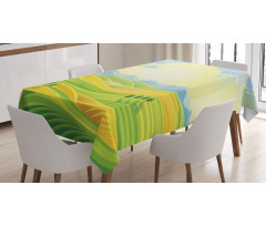 Sunny Rural Scenery Tablecloth