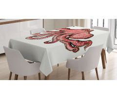 Pink Watercolor Animal Tablecloth