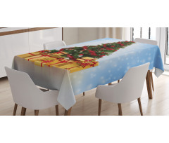 Fir Tree Snowy Weather Tablecloth