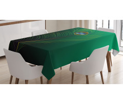 Peacock Bird Plumes Tablecloth