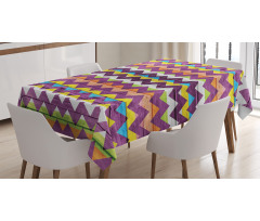 Wood Texture Geometric Tablecloth