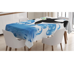Whale with Sunglasses Tablecloth