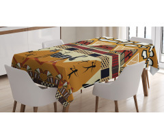 Hunt Zebra Tribe Ethnic Tablecloth