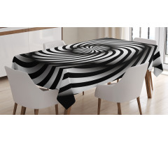 Black and White Swirl Tablecloth