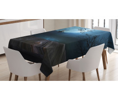 Lake Scene Bat Tablecloth