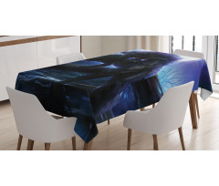 Surreal Werewolf Eyes Tablecloth