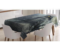 Gothic Haunted House Tablecloth