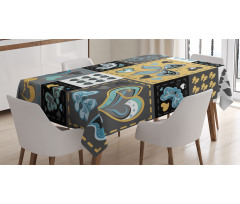 Butterfly Heart Retro Tablecloth
