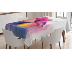 Hibiscus Flower Pastel Tablecloth