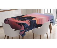Mystic Beach Skyline Tablecloth
