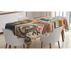 Grunge Funk Style Tablecloth