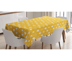 Heart Shapes and Dots Tablecloth