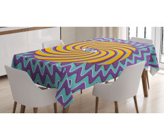 Color Hypnotic Circles Tablecloth