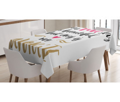 Romantic Words Tablecloth