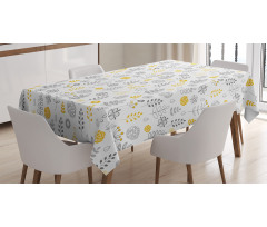 Wild Forest Leaf Flowers Tablecloth