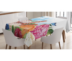 Dessert and Flower Art Tablecloth