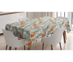Fox in the Winter Forest Tablecloth
