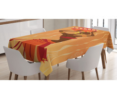 Vintage Art Tablecloth