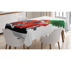 Red American Truck Tablecloth