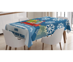 Happy New Year Truck Tablecloth