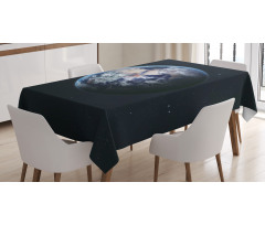 Planet Outer Space Scene Tablecloth