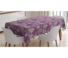 Flowers and Mehndi Tablecloth