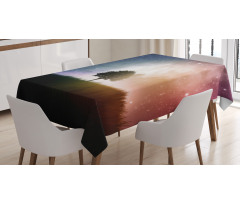 Tree in Field with Stars Tablecloth