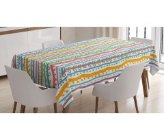 Vertical Swirl Lines Tablecloth