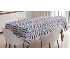 Marine Pattern Stripes Tablecloth
