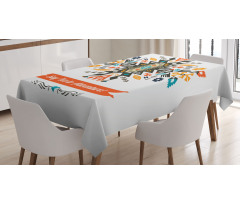 Design and Words Tablecloth