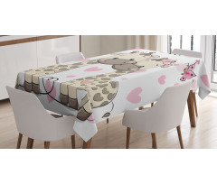 Baby Giraffes and Hearts Tablecloth