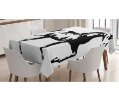 Running Horse Silhouette Tablecloth