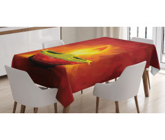 Oil Painting Candle Tablecloth
