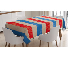 Patriotic Grunge Look Tablecloth